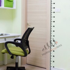 쇼피엔스 키성장 눈금 스티커 아이방스티커, 1개