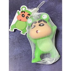 小仔的玩具窩 蠟筆小新PU玩具 舒壓療癒小物, 1個, 青蛙小新