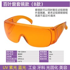 SENK 藍光雷射防護眼鏡, 1個, 百葉窗套鏡款（B款）
