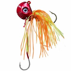 船釣鉛頭鉤 深海餌魚鉤 40g-100g 適用路亞軟魚VIB, 紅色(鬍鬚鉛頭餌),40g, 1個