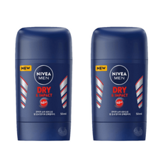니베아맨 드라이 앤 임팩트 스틱 데오드란트, 50ml, 2개