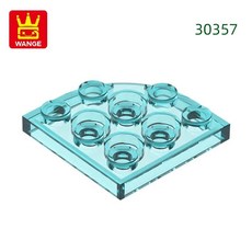 라운드 코너 블록 컬러 곡선 벽돌과 기술 부품, 31. 80.Trans-Medium Blue, 1개