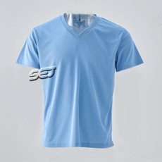 SEJ V領短袖排汗素T 台灣製造 吸濕速乾 透氣涼感 機能運動上衣