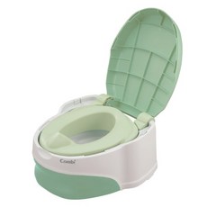 Combi 康貝 優質座式分段訓練便器，寶寶如廁訓練好幫手，安全舒適，輕鬆學習, 綠雪松