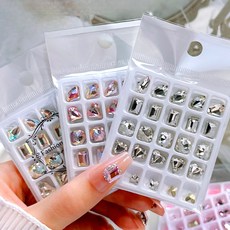 25칸 다각 크리스탈스톤 아트박스, 1개, 01#라이트블루