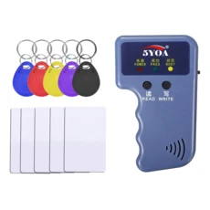 RFID 복사기 카드 판독기 125KHz EM4100 작가 비디오 프로그래머 T5577 재기록 가능 Keyfobs 태그, 01 with 5Keys and 5Card