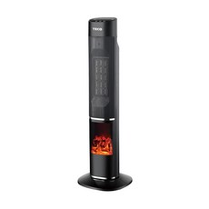 TECO東元 模擬火焰陶瓷電暖器, 黑色, XYFYN3002CBB