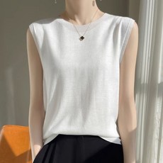 ROYALBELLE 여성 라운드넥 단색 민소매 이너 나시 슬림핏 정장 통근 소프트 나시 J062704