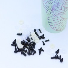 민자코 단추인형코 블랙아이 단추인형눈 타원나사눈, 10mm블랙민자코