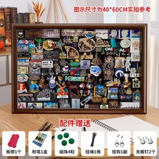 대형 자석 보드판 칠판 50x70cm-다크우드(자석미포함) 장식 디스플레이 카페 프레임, 3_다크월넛 (6종 사은품 증정)