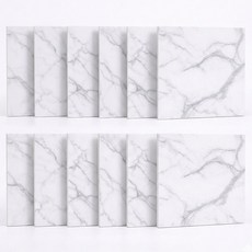 루메이크 벽에 붙이는 방수 타일 시트지 10개, 마블화이트
