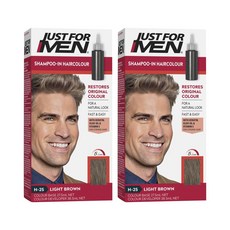 저스트 포 맨 남성 라이트 브라운 염색약 Just for Men Hair Colour Natural Light Brown, 2개