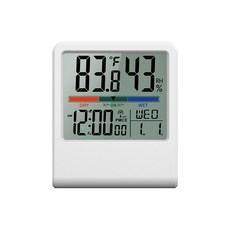 多功能溫濕度電子時鐘 簡約數字LCD 可掛壁 自動對時, 1個