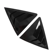 뒷 창 루버 셔터 Carola for14-18 수정 측면 공기 통풍구 셔터 커버 트림 외부 한 쌍, 02 Glossy Black