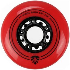 플라잉 이글 RX 윙 II 인라인 스케이트 휠 4팩, Red, 76mm