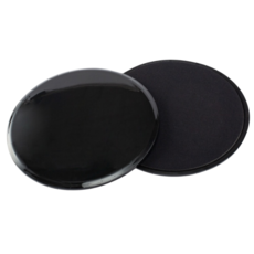 輕巧滑行片，核心訓練，瑜珈皮拉提斯適用，耐磨材質，全身協調運動，燃燒卡路里, 黑色【兩入一組】, 1個