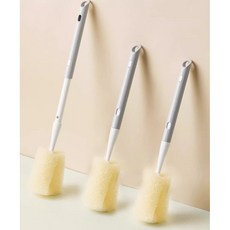 텀블러세척솔 병닦는솔 물병 젖병 컵 길이조절 긴솔, 1개, 화이트&그레이