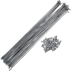 리파이록 36pcs 14G 벤드 자전거 스틸 스포크 250mm 9.84인치 사이클 산악 MTB 자동차 교체 부품용 황동 니플 포함