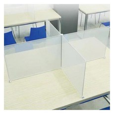 생활방역 가림막 조립식 투명 칸막이 4p 교육기관 공간분리파티션 책상가림막파티션, 사이즈 35x35cm 4p