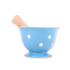 도자기 폴카도트절구 파랑(중) _050613, 1개