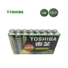 東芝Toshiba 4號 16入 碳鋅電池 綠色 電池, 1個
