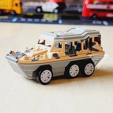 郵輪迴力玩具車 1:64 水陸兩用車 輪船汽車 合金車 玩具小汽車, 迷彩橘, 1個