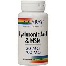 SOLARAY 玻尿酸&MSM膠囊 20mg 700mg, 1個, 30 件