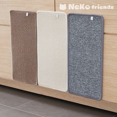 네꼬프렌즈 고양이 수직 스크래쳐 벽에 붙이는 스크래쳐 카페트 매트, 2개, 크림