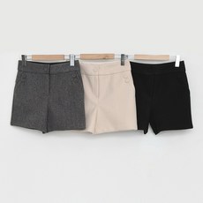 여자골프반바지 버튼 울 기모 숏팬츠 여성 겨울 골프반바지 여자 가을 골프팬츠 기모반바지 모직 3부반바지 모직반바지 겨울반바지