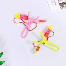 프로펠러 낙하산 새총 장난감 추억의장난감, LED 새총 낙하산 프로펠러 - 색상랜덤, 1개