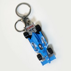 리빙릿 F1 자동차 키링 포뮬러 펜던트 레이싱 카 열쇠고리, 블루, 1개