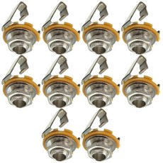 10개 일렉트릭 기타 베이스 모노 잭 소켓 1/4" 6.35mm 입력 잭 교체 부품, 흔한, 1개, A11