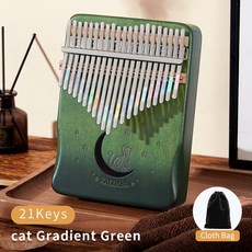 고양이 피아노 세트 초보자 손가락 완벽한 생일 선물 액세서리 21, 21KEYS GradientGr n, 1개