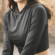 크롭 모자 후드 스포츠 스트레칭 테스 상의 실내 요가 36484pc 1(ea)