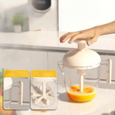 [ 판매1위]가정용 거품기 대용량 계란컵 다용도 믹서 베이킹 압착기, 크림 그린