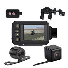 오토바이 블랙박스 2채널 주행녹화용 카메라 DVR 운전 녹음기 대시캠 전면 및 후면 방수 비디오 2.0 인치 720P