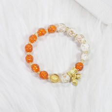 【台灣出貨】海洋生物夜光琉璃手串，金箔平安飾品香灰原創招財情侶手鏈，ins風甜美