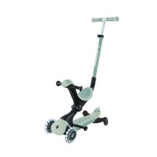 GLOBBER GO•UP 5合1夢幻版360度多功能三輪滑板車(白光發光前輪) 滑板車 滑步車, 1個, 5合1夢幻版360度多功能三輪滑板車｜綠