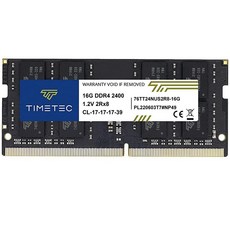 Timetec 8GB DDR4 2400MHz (DDR4-2400) PC4-19200 (PC4-2400T) 비 ECC 언버퍼드 1.2V CL17 1Rx8 싱글 랭크 260 핀 SOD, 16GB