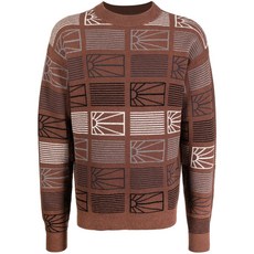 라스벳 인타르시아 니트 골지 트리밍 스웨터