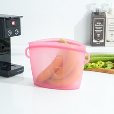 소노리떼 국산 실리콘 지퍼백 에코포켓 라지(L) 1500ml 2P 세트, 2개, 레드