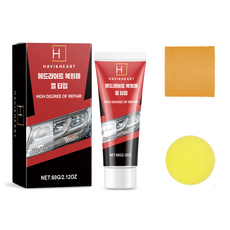 라이프헬퍼 헤드라이트복원제 코팅제 세트 자동차 오토바이 전조등 복원제 UV코팅제, 1개, 60g