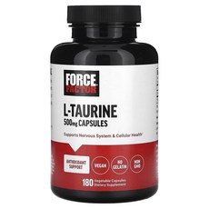 Force Factor l-타우린 500mg 베지 캡슐 180정, ForceFactorl타우린500mg베지캡슐180정, 1개