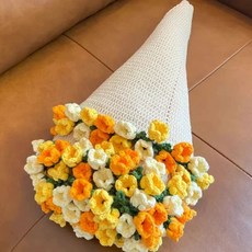 담요 DIY 뜨개질 선물 재료 100x100cm 키트 실뜨기 옐로우꽃 뜨개 담요, 4. 3색 은방울꽃 카펫