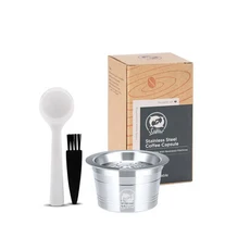 세개의 하트를 위한 재사용 가능한 커피 캡슐 포드 Cafissimo K FEE Caffitaly Tchibo 메이커 스테인레스, 01 빠른  Mainland, 07 1pcs