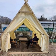 캐노피 텐트 글램핑 카페 레이어 바베큐존 수영장 A.3X3 구조물 스틸 텐트 파이프 요트형, 1, K. 목조 주택형 .5m x .5m