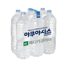 아쿠아시스 무라벨 생수 2L 6개