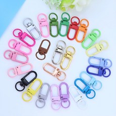 칼라 D고리 20색 40pcs 열쇠고리 연결고리, 1개, 혼합