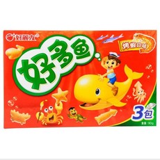 ORION好麗友 好多魚餅乾90g 韓國進口 寶寶零食 獨立包裝, 1個, 好多魚 烤蝦味90g【家庭號】