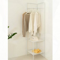 공간활용 원룸 자취방 코너 틈새 행거 옷걸이 가방 모자 미니, 1jsb 블랙